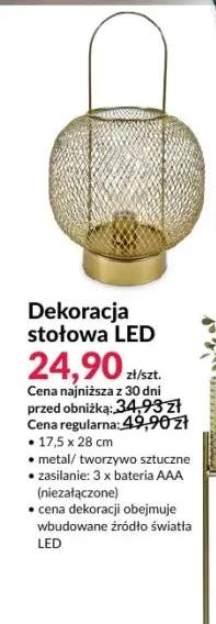 Dekoracja stołowa LED 17,5x28 cm