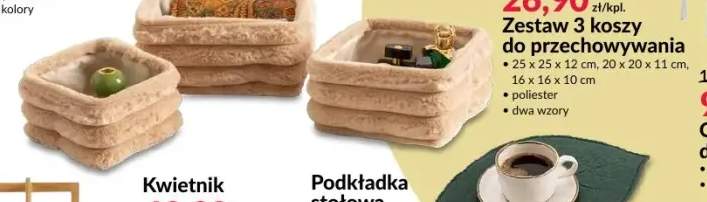 Zestaw 3 koszy do przechowywania
