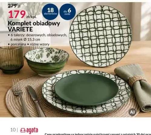 Komplet obiadowy Variete