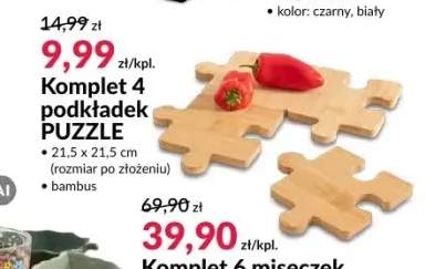 Komplet 4 podkładek Puzzle