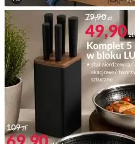 Komplet 5 noży w bloku Lucca