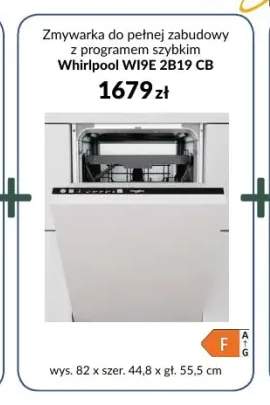 Zmywarka do pełnej zabudowy z programem szybkim Whirlpool WI9E 2B19 Cb