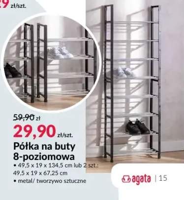 Półka na buty 8-poziomowa